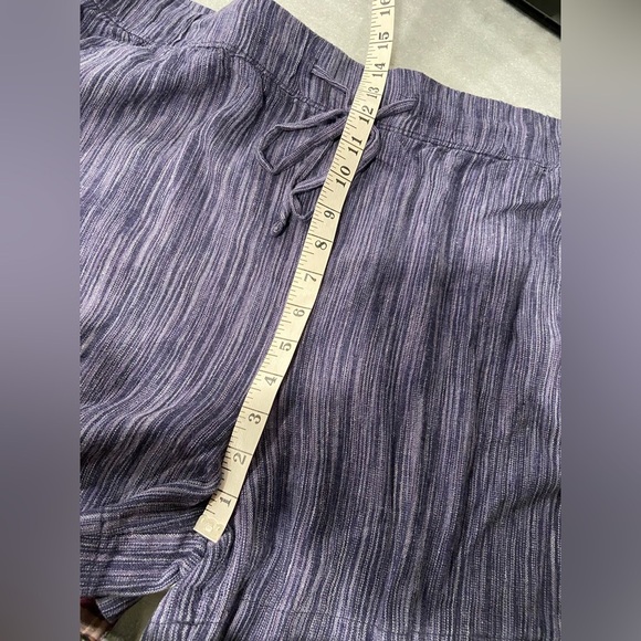 NWT Time & Tru Size XXXL Blue Linen Blend Pull On Drawstring Shorts Pockets - Picture 12 of 16